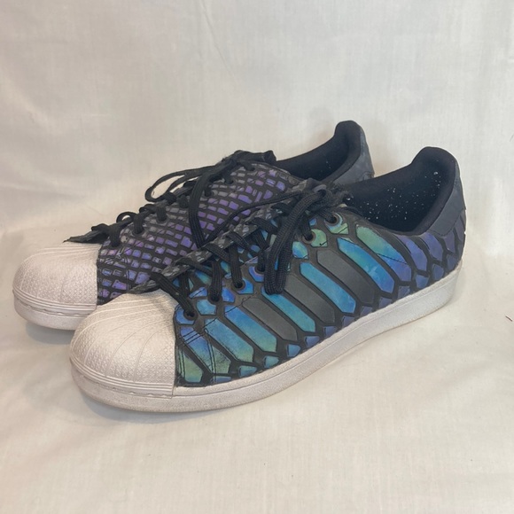 Adidas Zeno Superstar Iridescent Reflective Scale Sneakers Size 12 - Picture 2 of 15